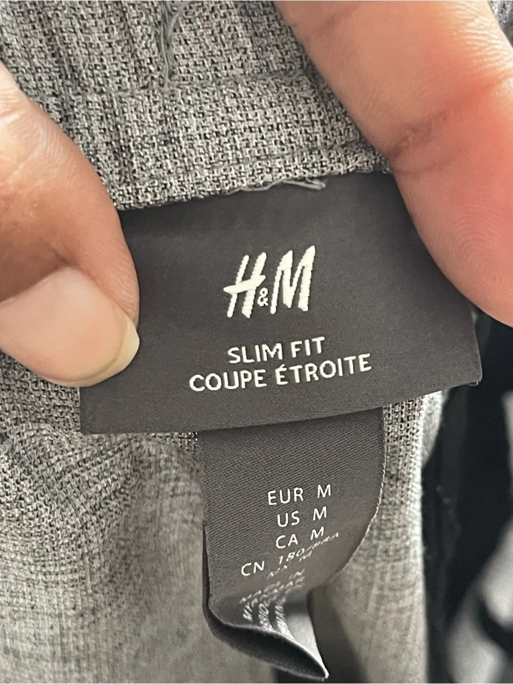 H&M | Men's Gray Slim Fit Drawstring Shorts Sz M